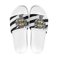 Cornwall Celtic Cross Slide Sandals Coat Of Arms - Wonder Print Shop