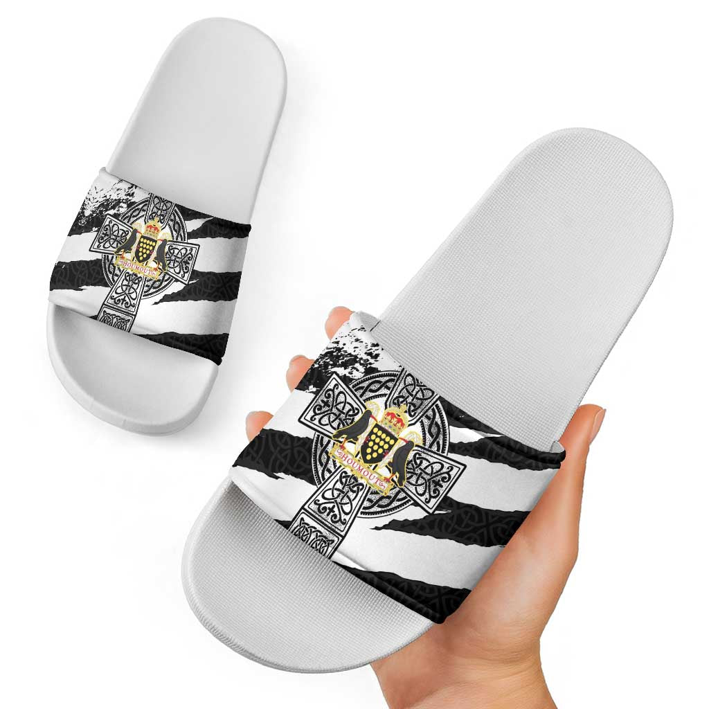 Cornwall Celtic Cross Slide Sandals Coat Of Arms - Wonder Print Shop