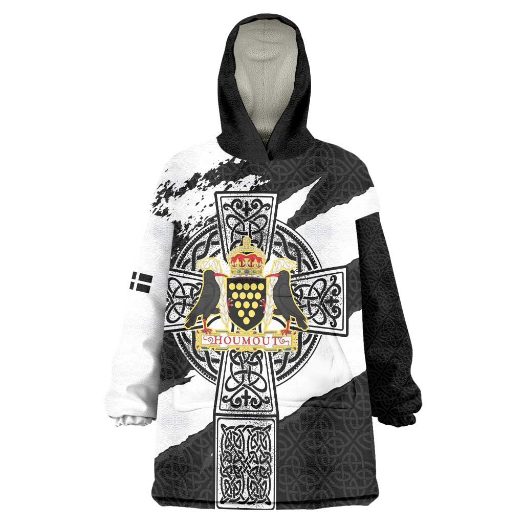 Cornwall Celtic Cross Wearable Blanket Hoodie Coat Of Arms - Wonder Print Shop