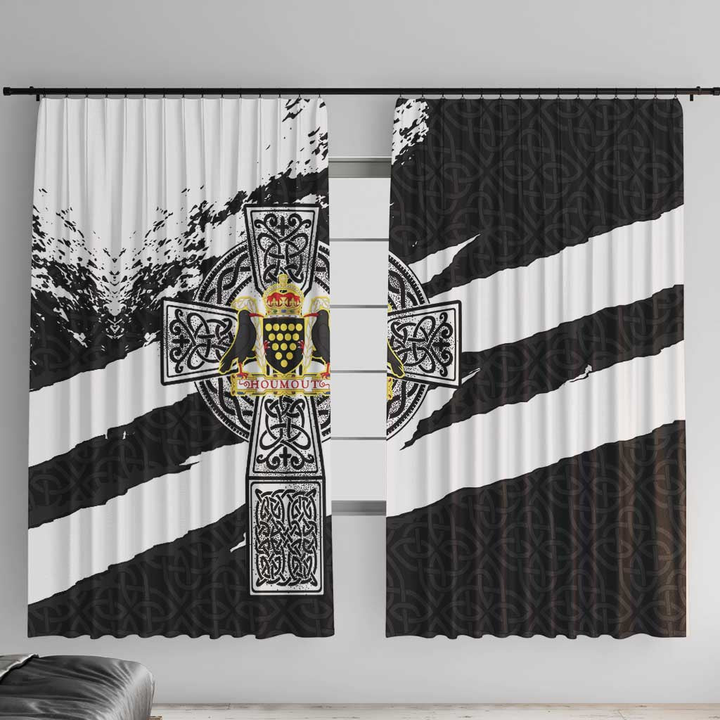 Cornwall Celtic Cross Window Curtain Coat Of Arms - Wonder Print Shop