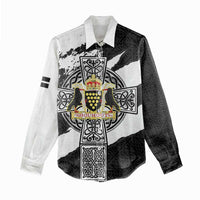 Cornwall Celtic Cross Women Casual Shirt Coat Of Arms - Wonder Print Shop