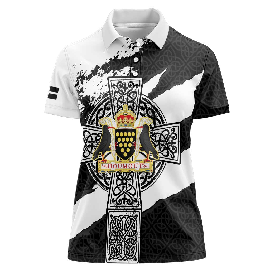 Cornwall Celtic Cross Women Polo Shirt Coat Of Arms - Wonder Print Shop
