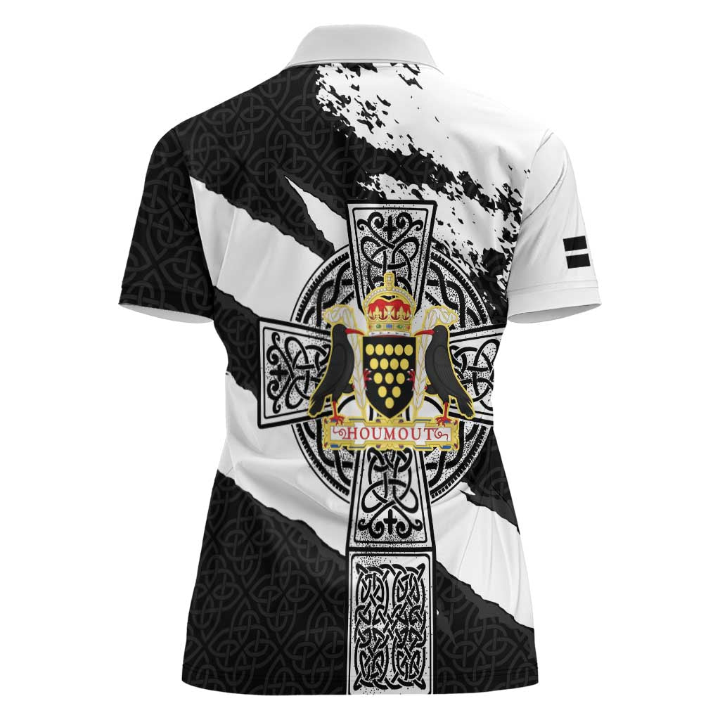 Cornwall Celtic Cross Women Polo Shirt Coat Of Arms - Wonder Print Shop