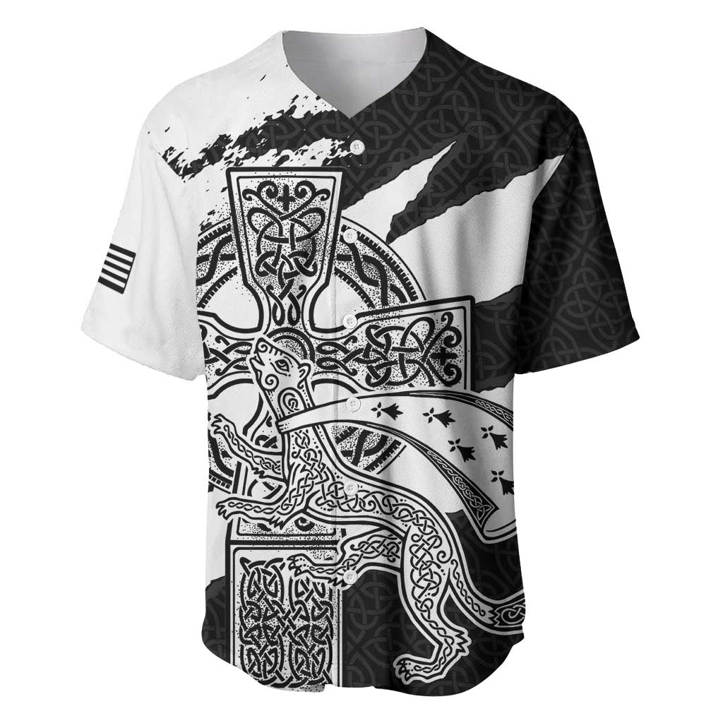 Brittany Celtic Cross Baseball Jersey Celtic Pattern - Wonder Print Shop