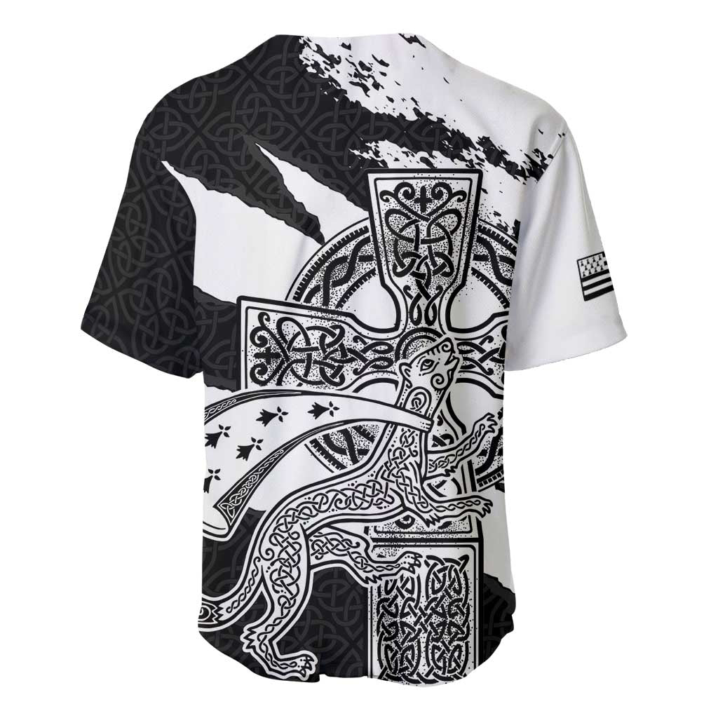 Brittany Celtic Cross Baseball Jersey Celtic Pattern - Wonder Print Shop