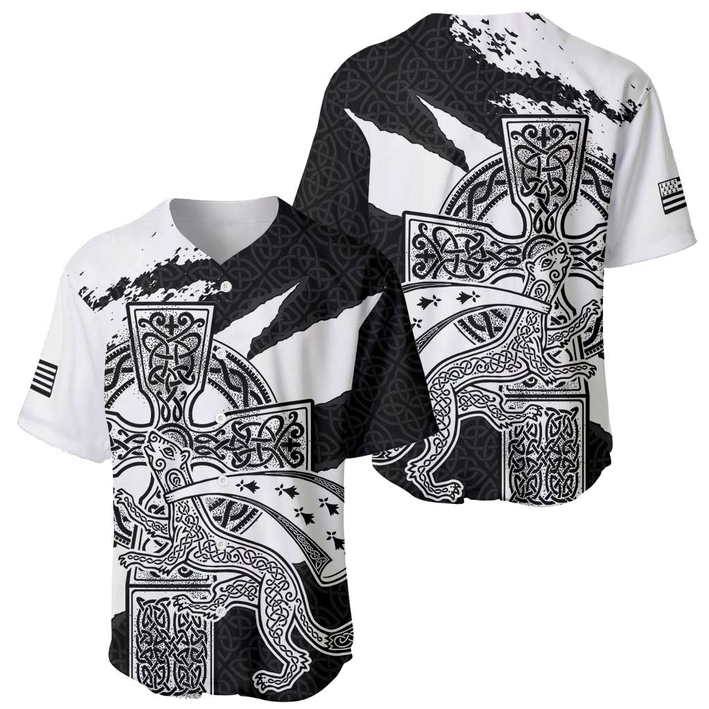 Brittany Celtic Cross Baseball Jersey Celtic Pattern - Wonder Print Shop