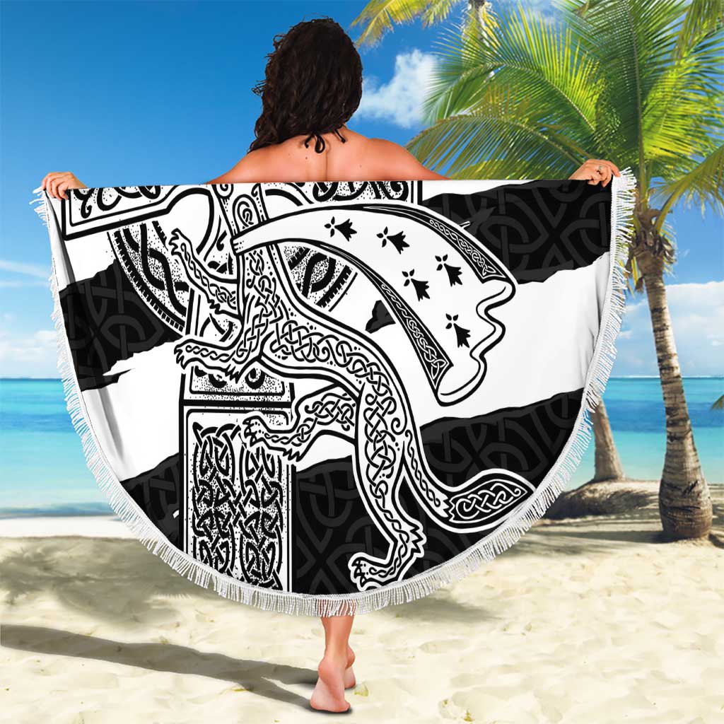 Brittany Celtic Cross Beach Blanket Celtic Pattern - Wonder Print Shop