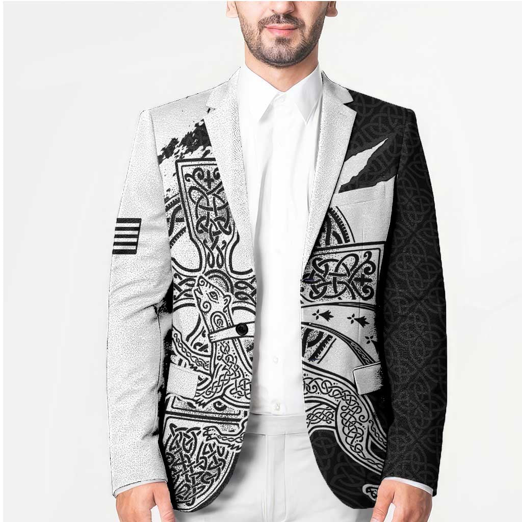 Brittany Celtic Cross Blazer Celtic Pattern - Wonder Print Shop