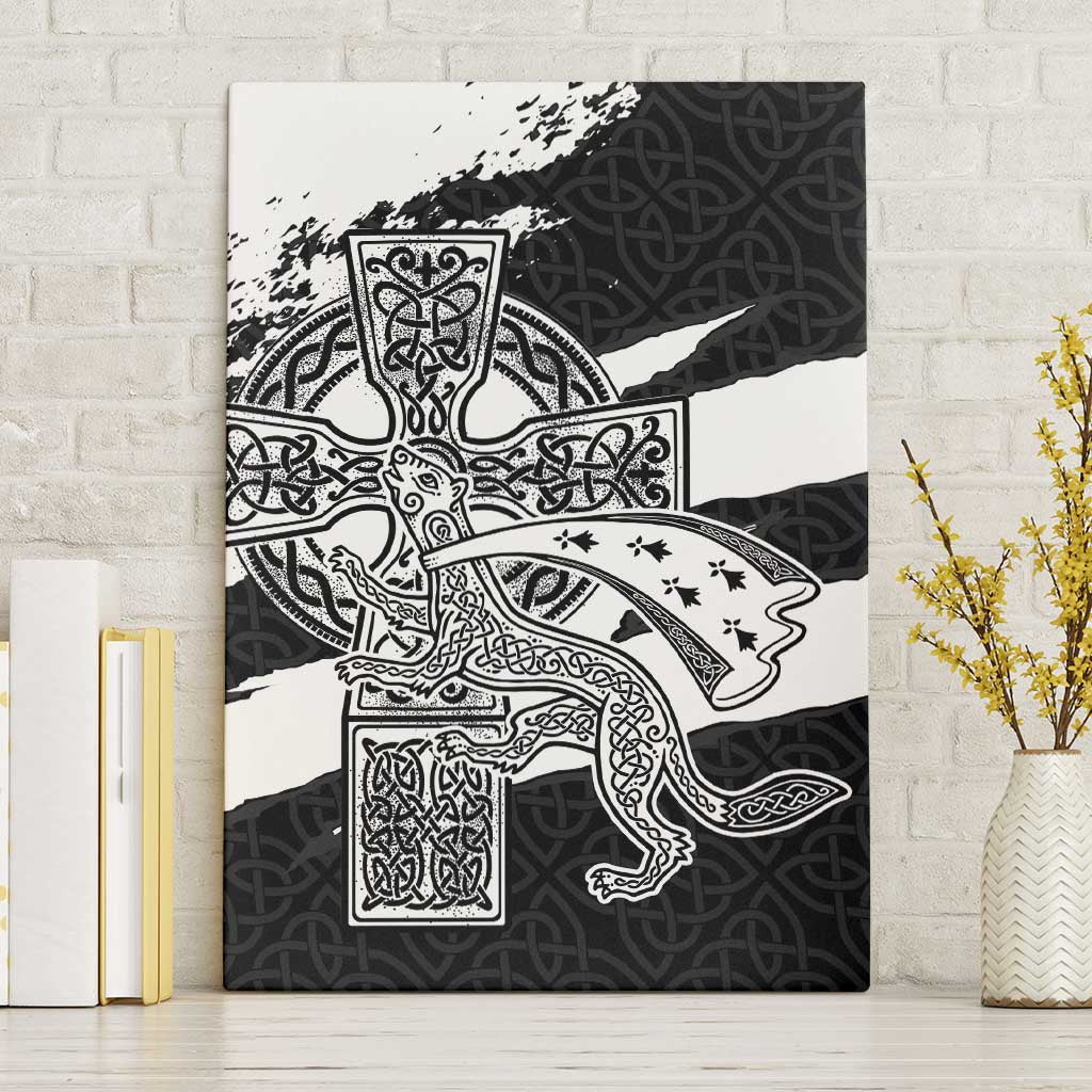 Brittany Celtic Cross Canvas Wall Art Celtic Pattern - Wonder Print Shop