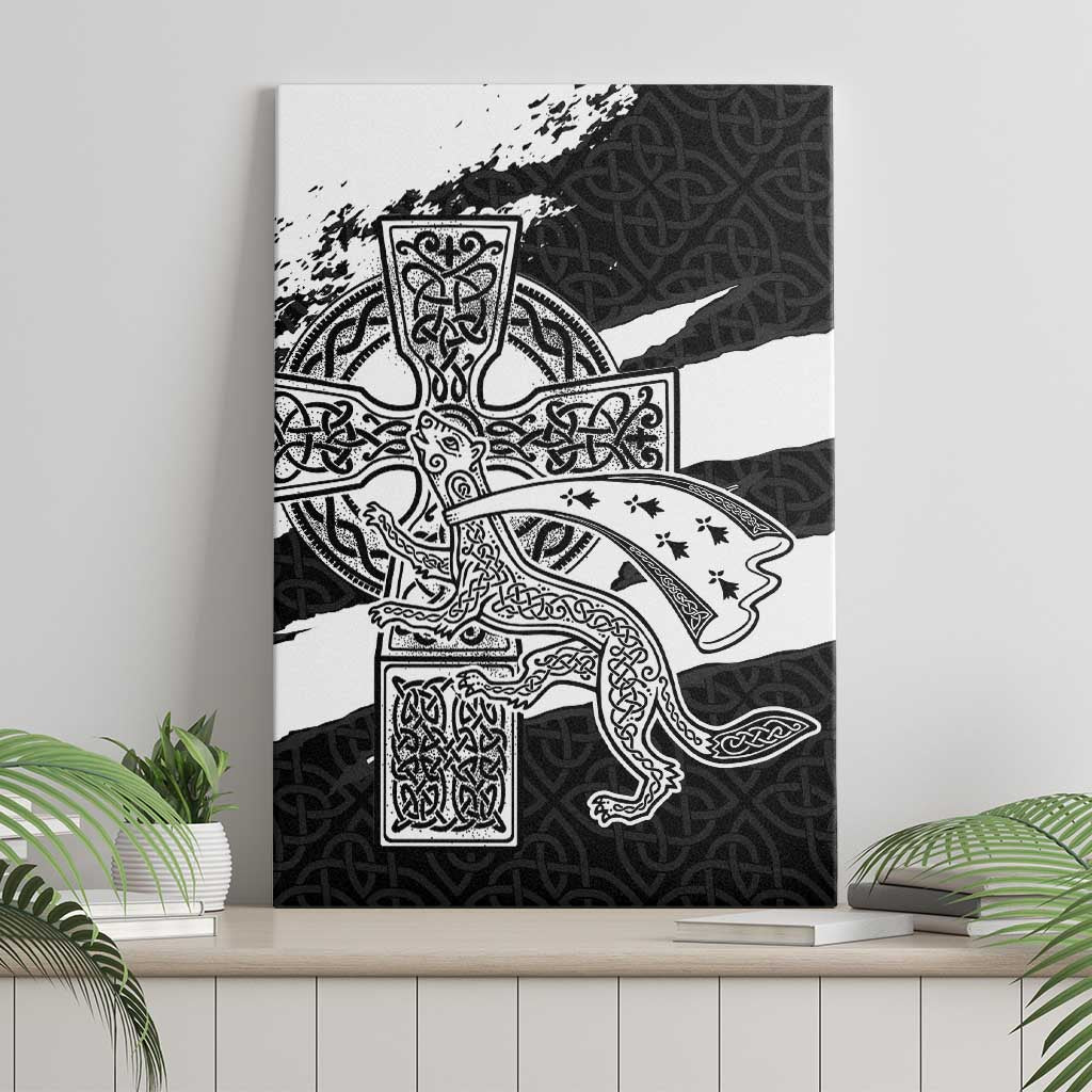 Brittany Celtic Cross Canvas Wall Art Celtic Pattern - Wonder Print Shop