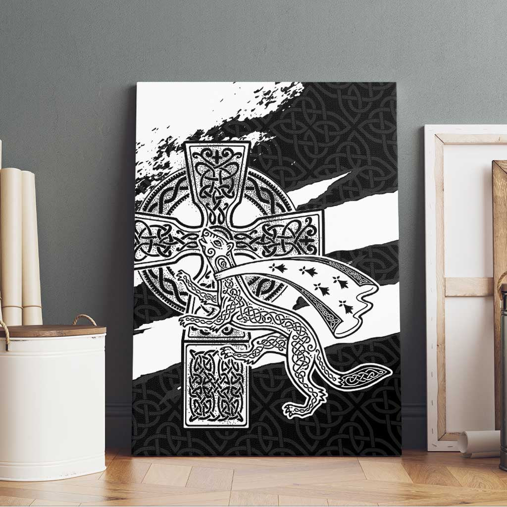 Brittany Celtic Cross Canvas Wall Art Celtic Pattern - Wonder Print Shop