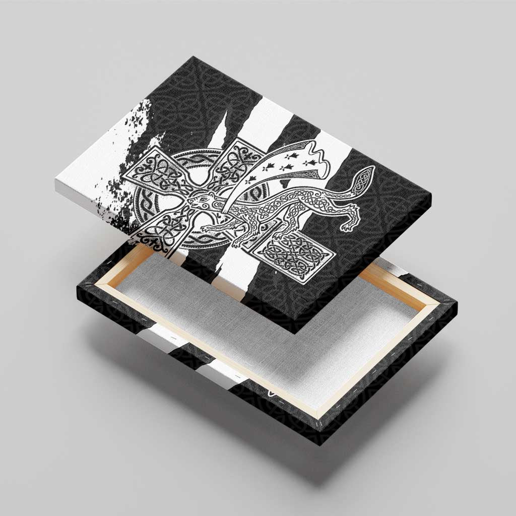 Brittany Celtic Cross Canvas Wall Art Celtic Pattern - Wonder Print Shop