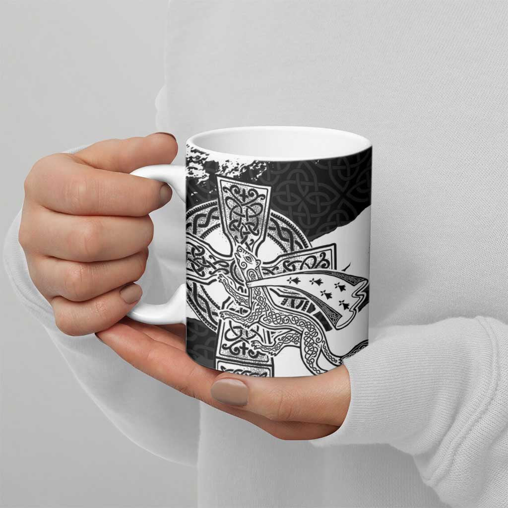 Brittany Celtic Cross Ceramic Mug Celtic Pattern - Wonder Print Shop