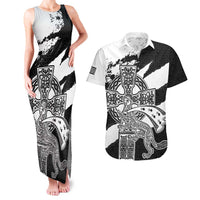Brittany Celtic Cross Couples Matching Tank Maxi Dress and Hawaiian Shirt Celtic Pattern - Wonder Print Shop