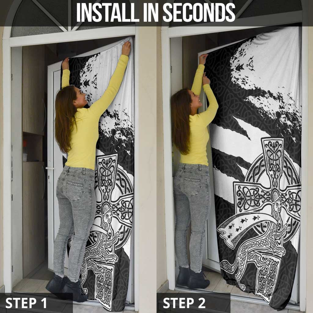 Brittany Celtic Cross Door Cover Celtic Pattern - Wonder Print Shop