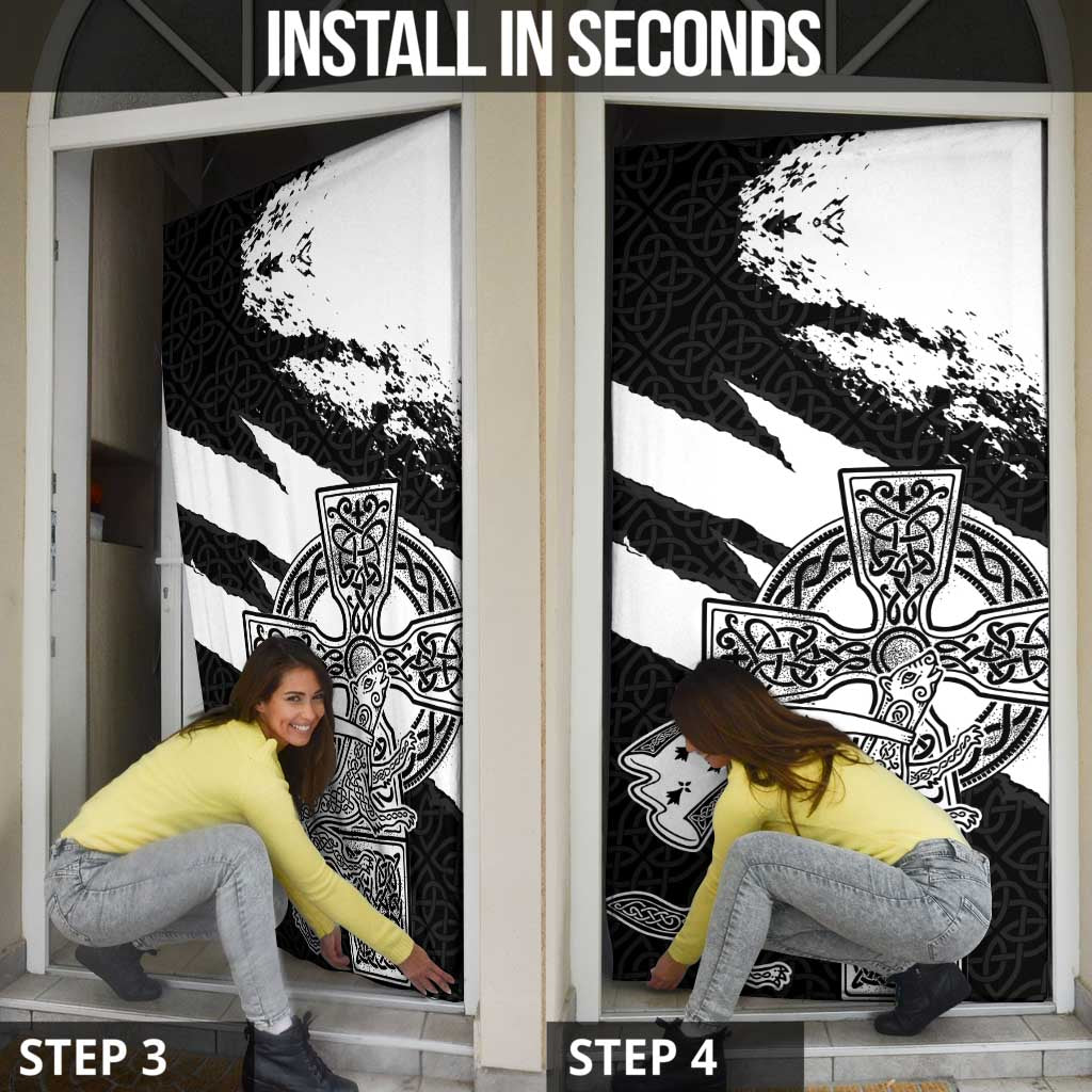 Brittany Celtic Cross Door Cover Celtic Pattern - Wonder Print Shop
