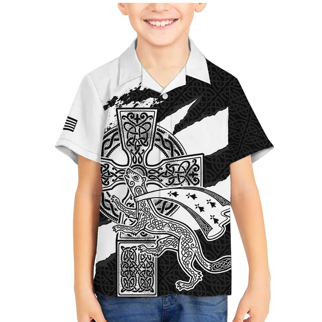 Brittany Celtic Cross Family Matching Mermaid Dress and Hawaiian Shirt Celtic Pattern - Wonder Print Shop