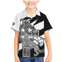 Brittany Celtic Cross Family Matching Mermaid Dress and Hawaiian Shirt Celtic Pattern - Wonder Print Shop