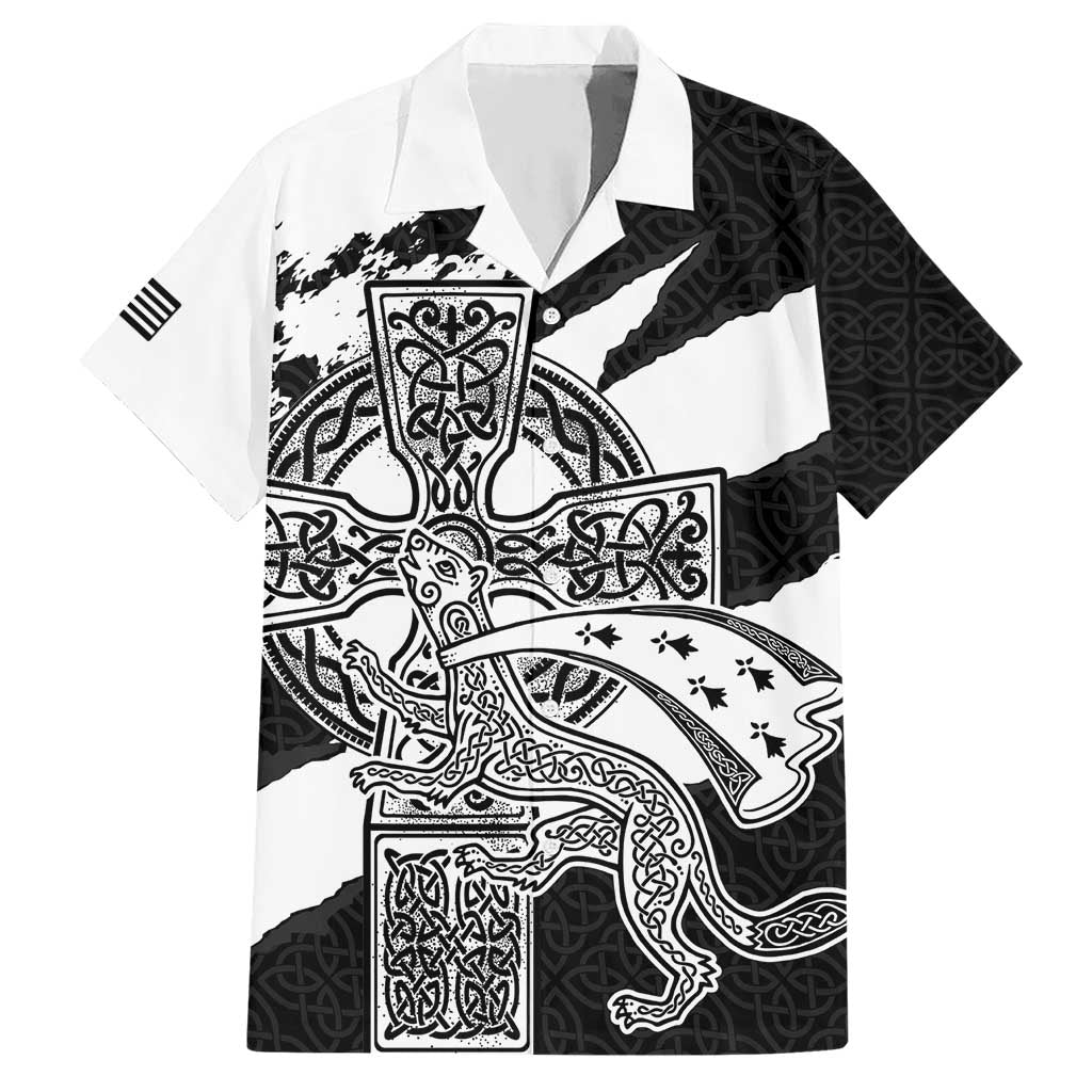Brittany Celtic Cross Hawaiian Shirt Celtic Pattern - Wonder Print Shop