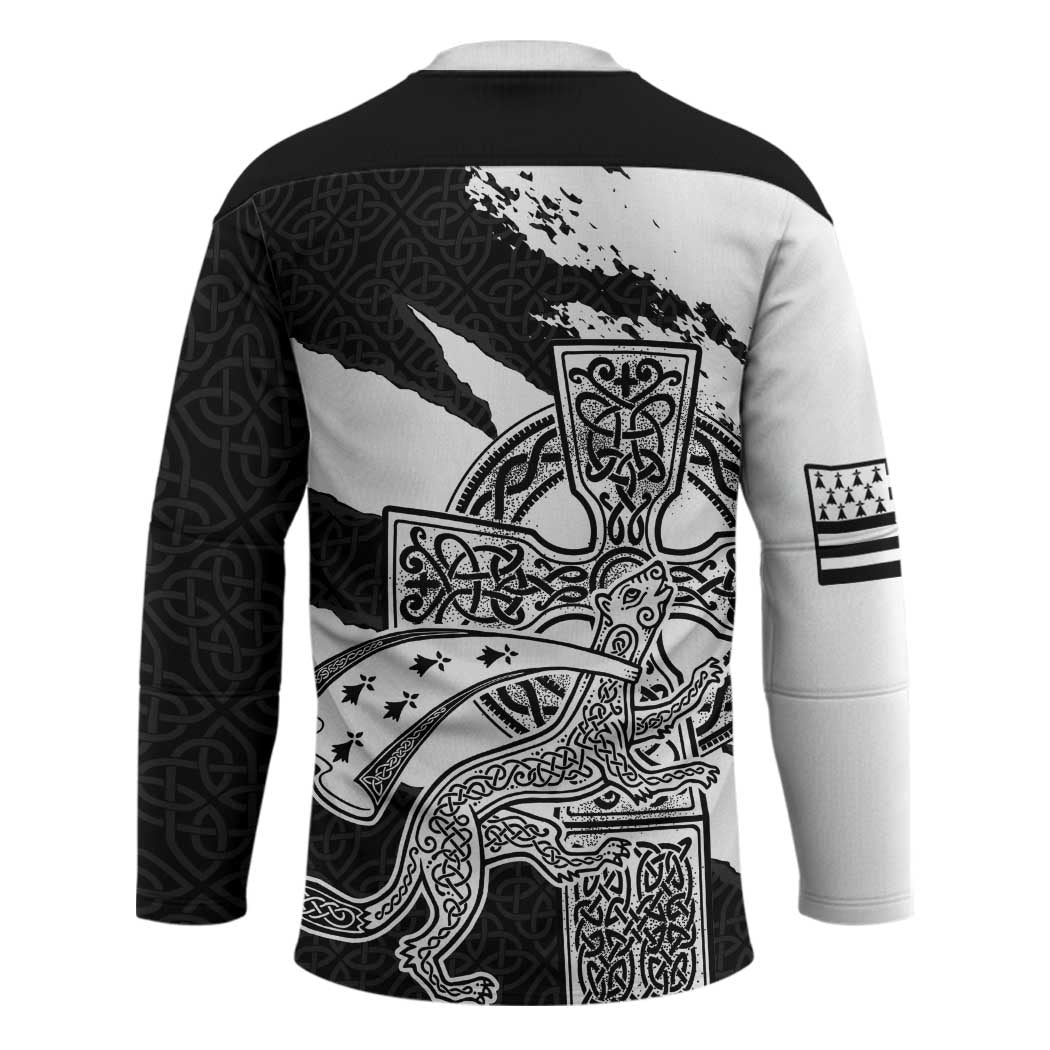 Brittany Celtic Cross Hockey Jersey Celtic Pattern - Wonder Print Shop