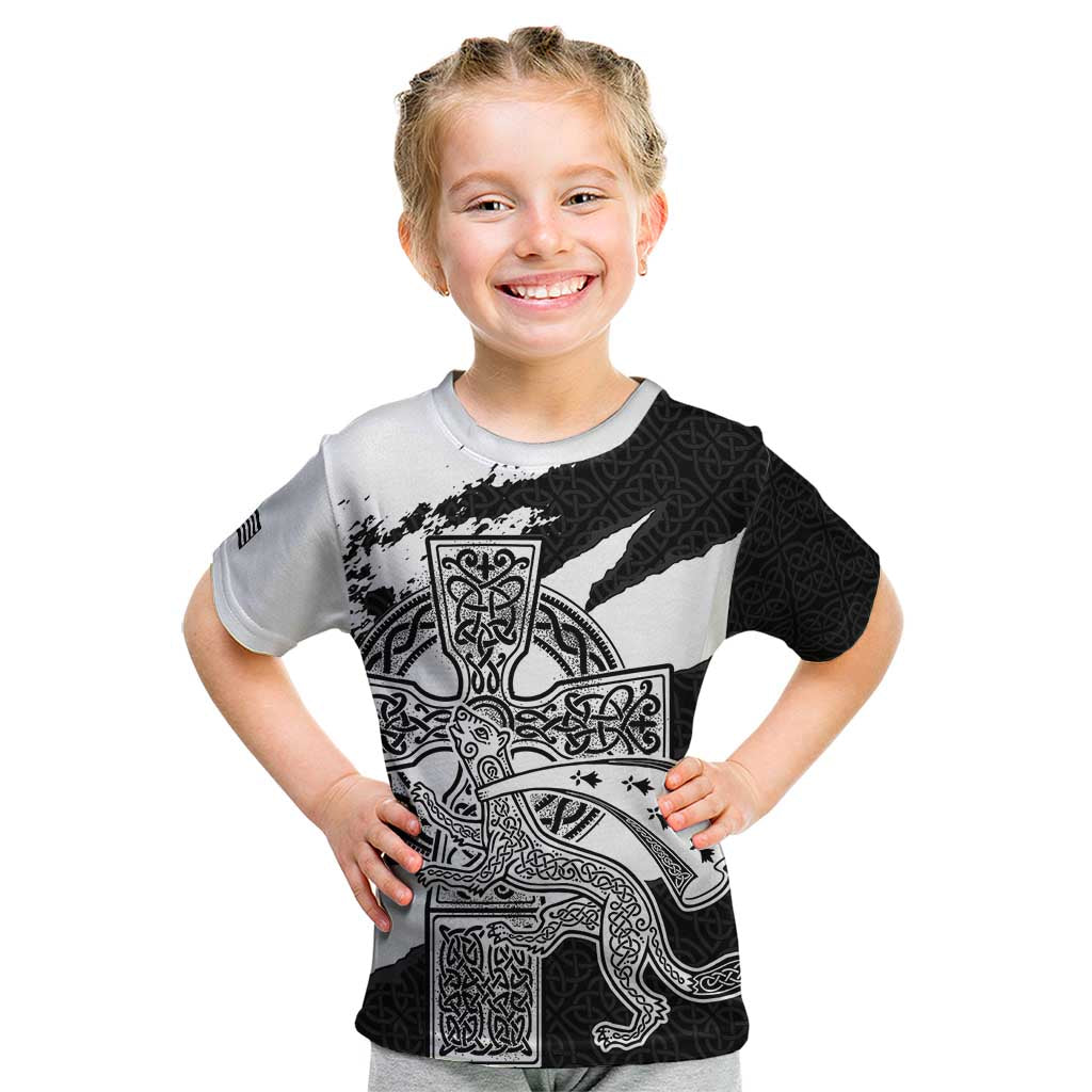 Brittany Celtic Cross Kid T Shirt Celtic Pattern - Wonder Print Shop