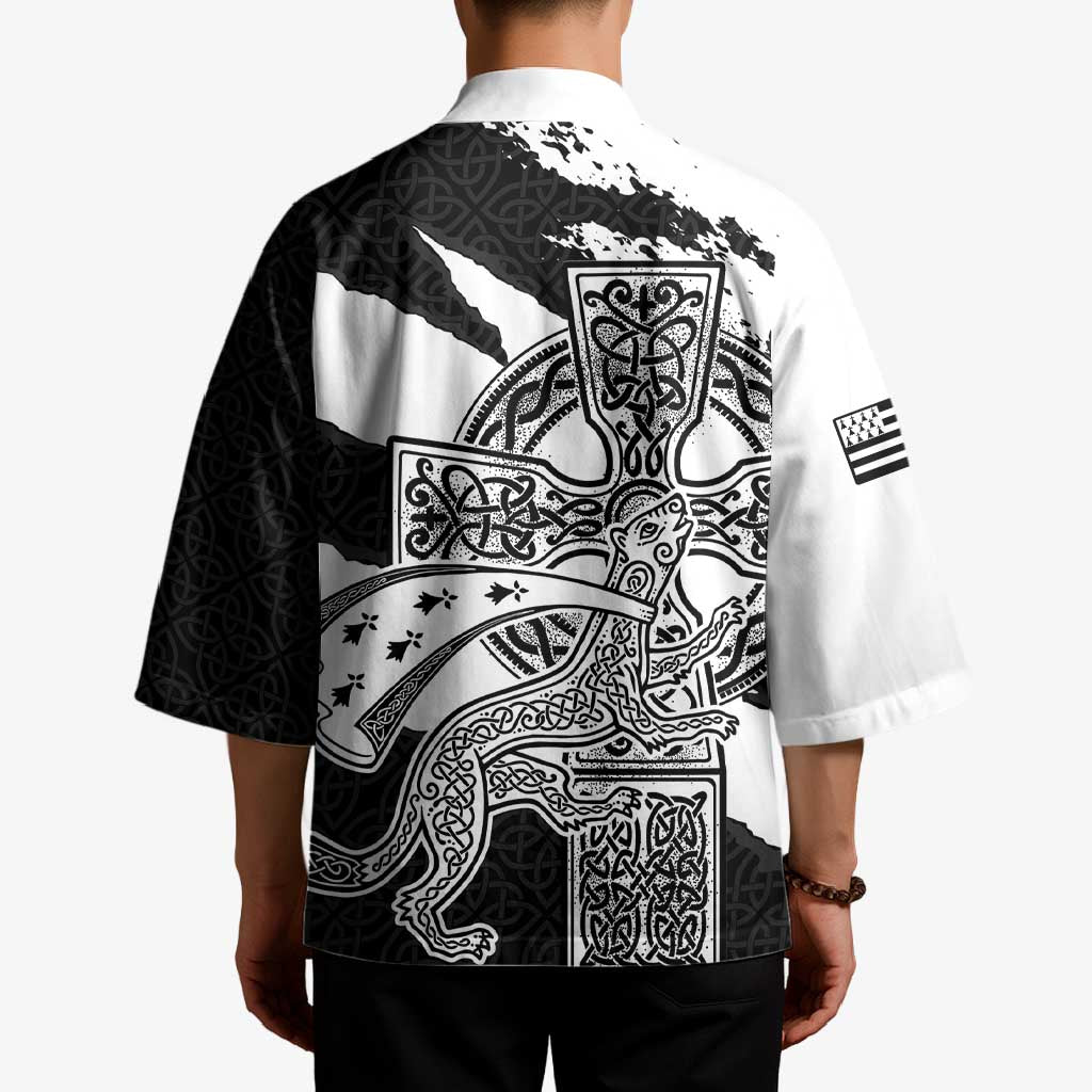 Brittany Celtic Cross Kimono Celtic Pattern - Wonder Print Shop