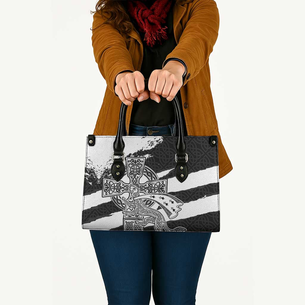 Brittany Celtic Cross Leather Bag Celtic Pattern - Wonder Print Shop