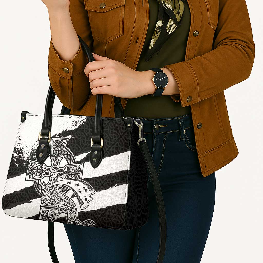 Brittany Celtic Cross Leather Bag Celtic Pattern - Wonder Print Shop