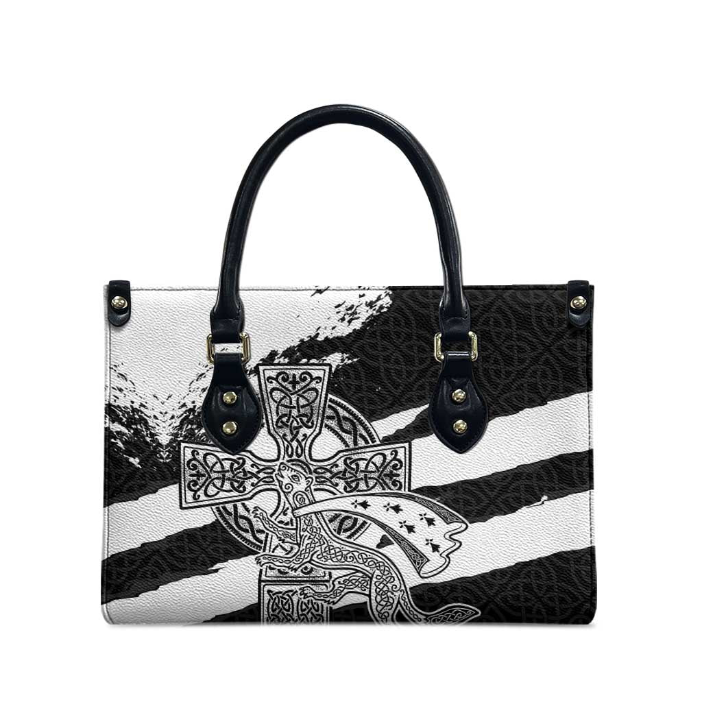 Brittany Celtic Cross Leather Bag Celtic Pattern - Wonder Print Shop