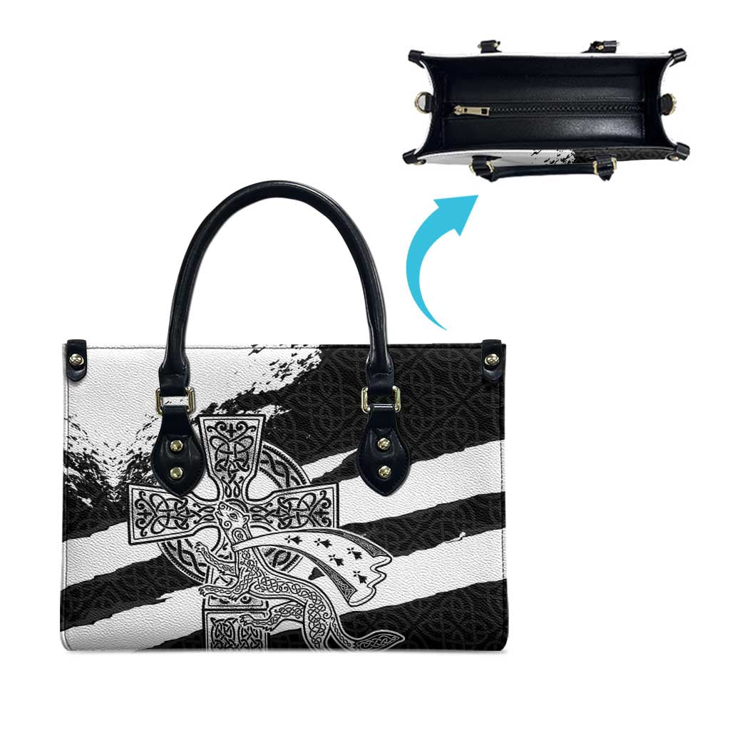 Brittany Celtic Cross Leather Bag Celtic Pattern - Wonder Print Shop