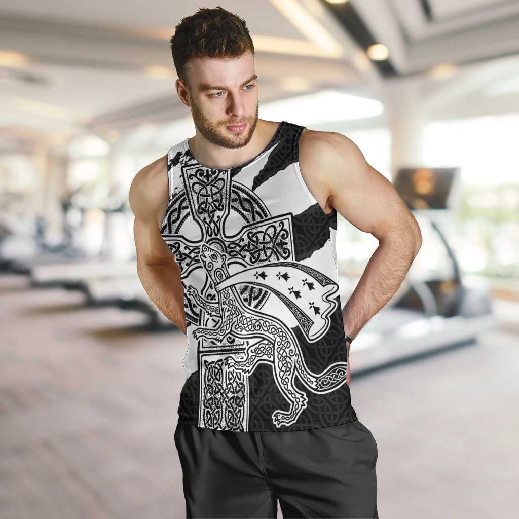 Brittany Celtic Cross Men Tank Top Celtic Pattern - Wonder Print Shop
