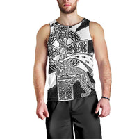 Brittany Celtic Cross Men Tank Top Celtic Pattern - Wonder Print Shop