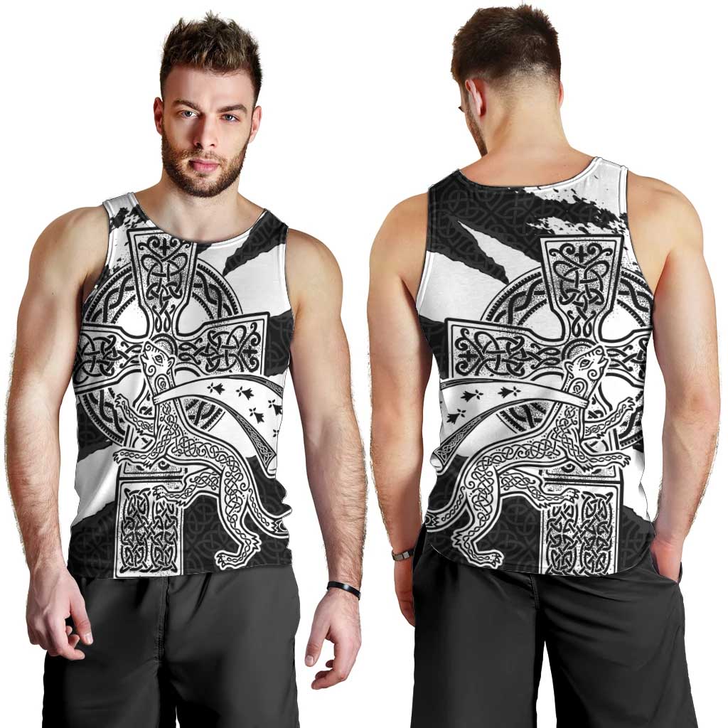 Brittany Celtic Cross Men Tank Top Celtic Pattern - Wonder Print Shop