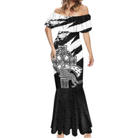 Brittany Celtic Cross Mermaid Dress Celtic Pattern - Wonder Print Shop