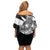 Brittany Celtic Cross Off Shoulder Short Dress Celtic Pattern - Wonder Print Shop