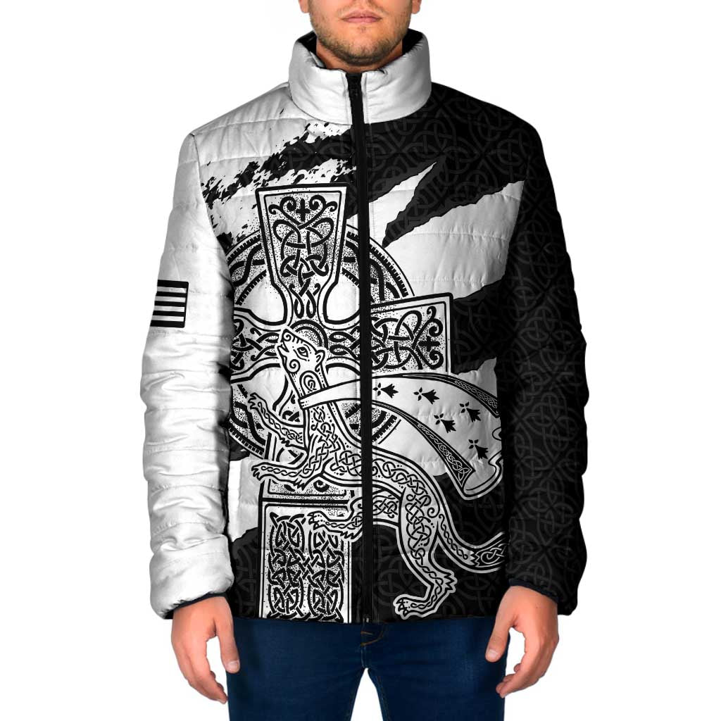 Brittany Celtic Cross Padded Jacket Celtic Pattern - Wonder Print Shop