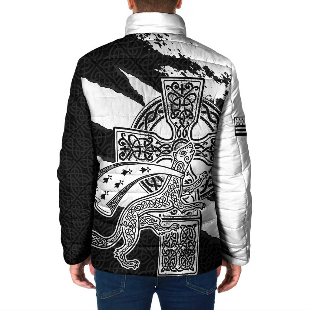 Brittany Celtic Cross Padded Jacket Celtic Pattern - Wonder Print Shop