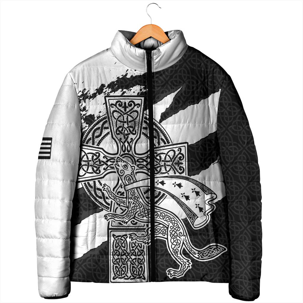 Brittany Celtic Cross Padded Jacket Celtic Pattern - Wonder Print Shop