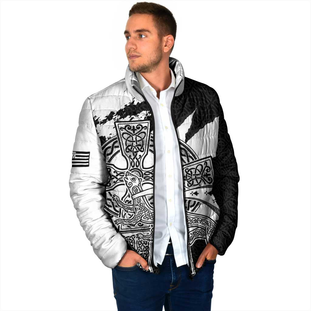 Brittany Celtic Cross Padded Jacket Celtic Pattern - Wonder Print Shop