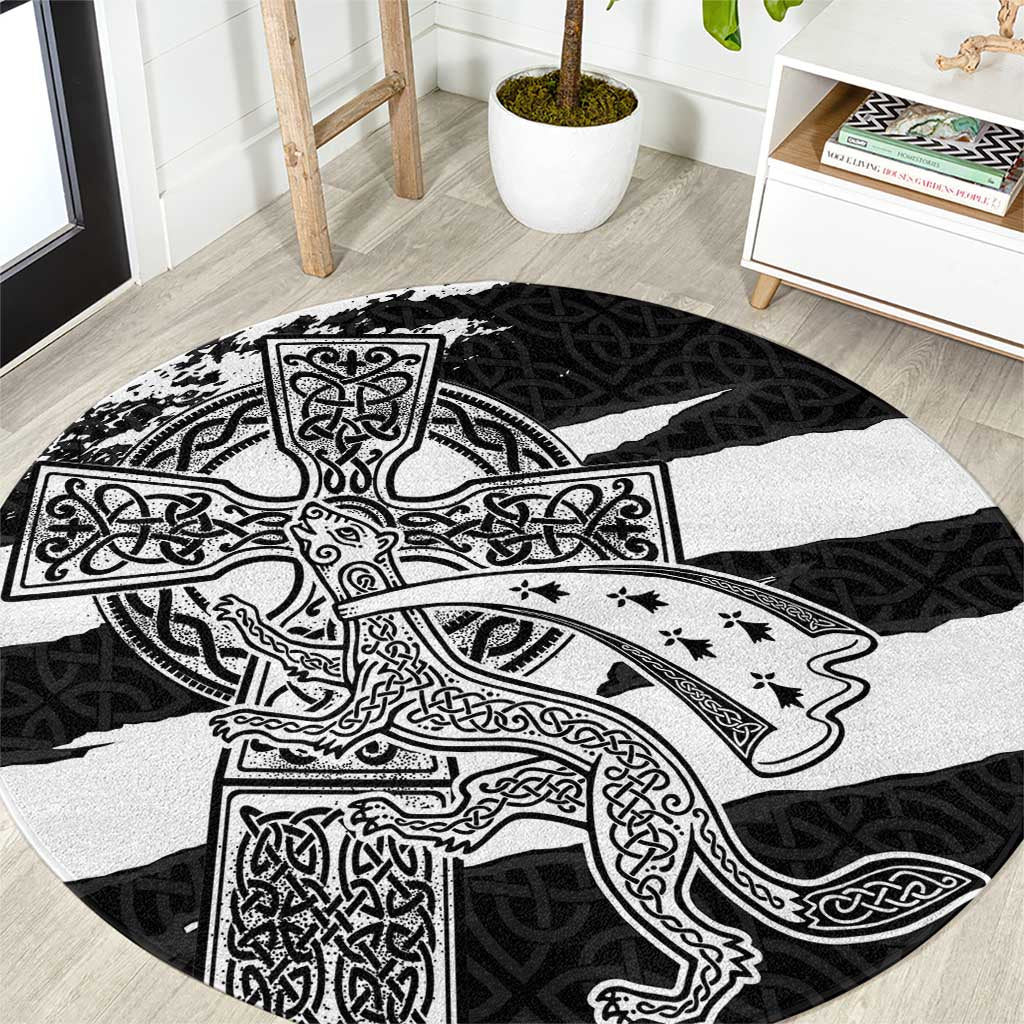 Brittany Celtic Cross Round Carpet Celtic Pattern - Wonder Print Shop