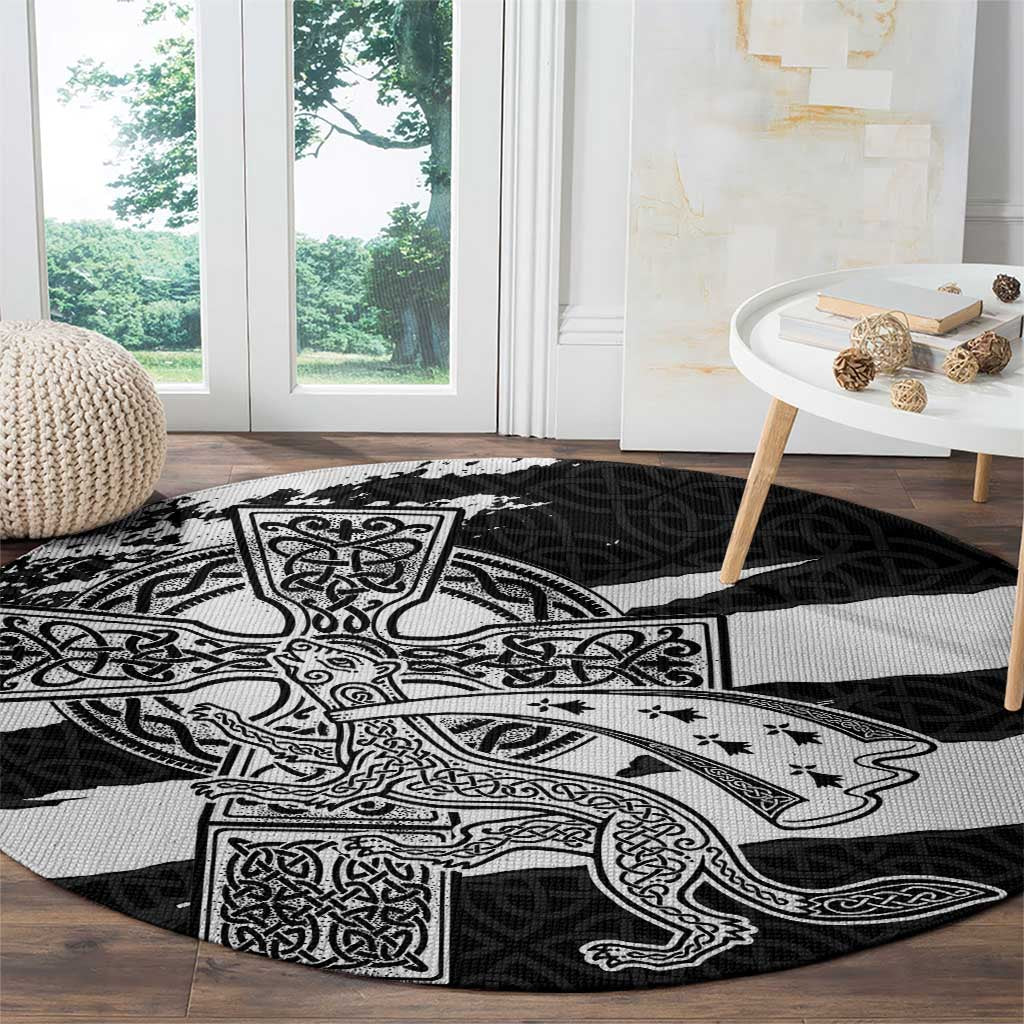 Brittany Celtic Cross Round Carpet Celtic Pattern - Wonder Print Shop