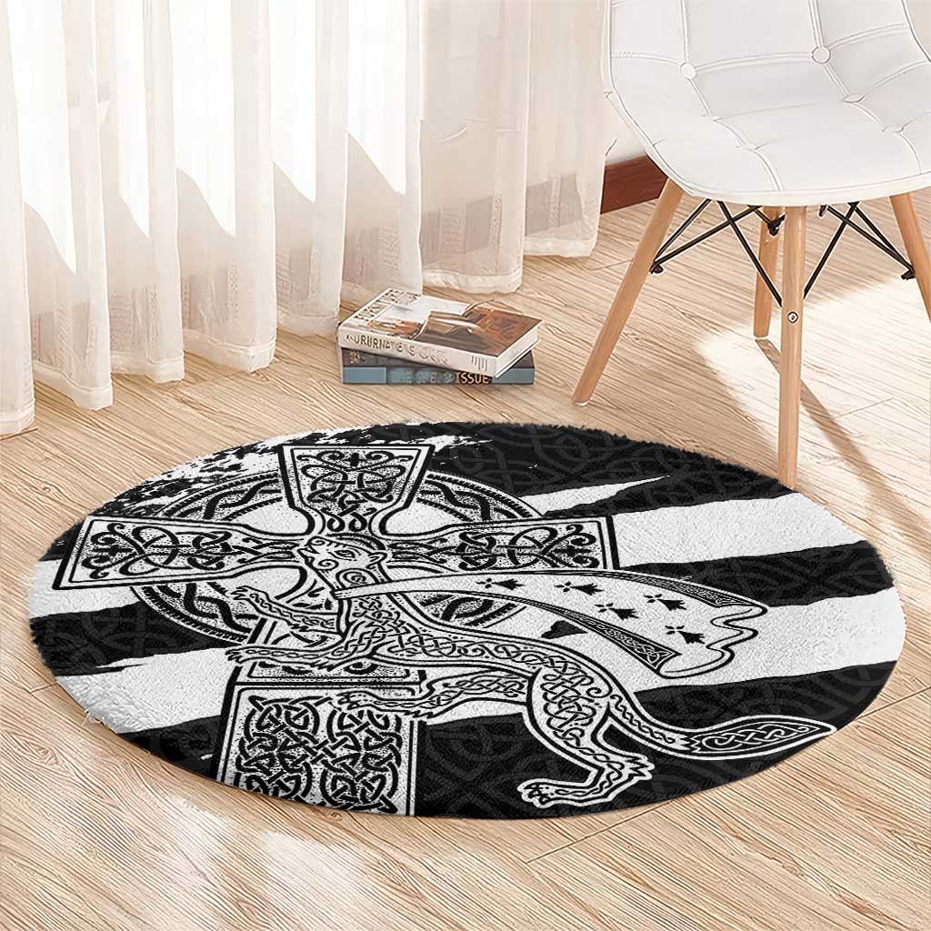 Brittany Celtic Cross Round Carpet Celtic Pattern - Wonder Print Shop