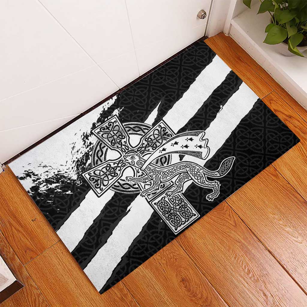Brittany Celtic Cross Rubber Doormat Celtic Pattern - Wonder Print Shop