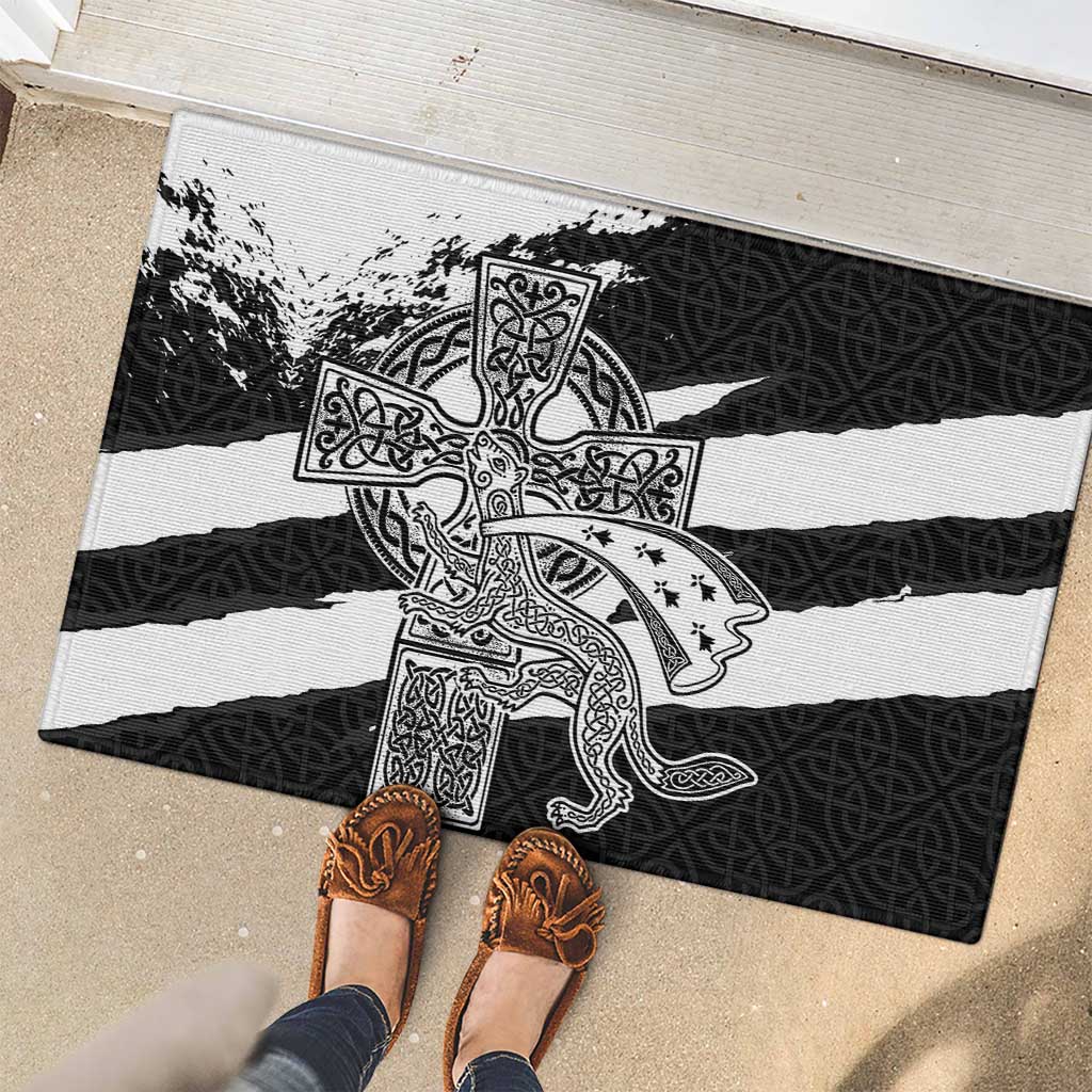 Brittany Celtic Cross Rubber Doormat Celtic Pattern - Wonder Print Shop
