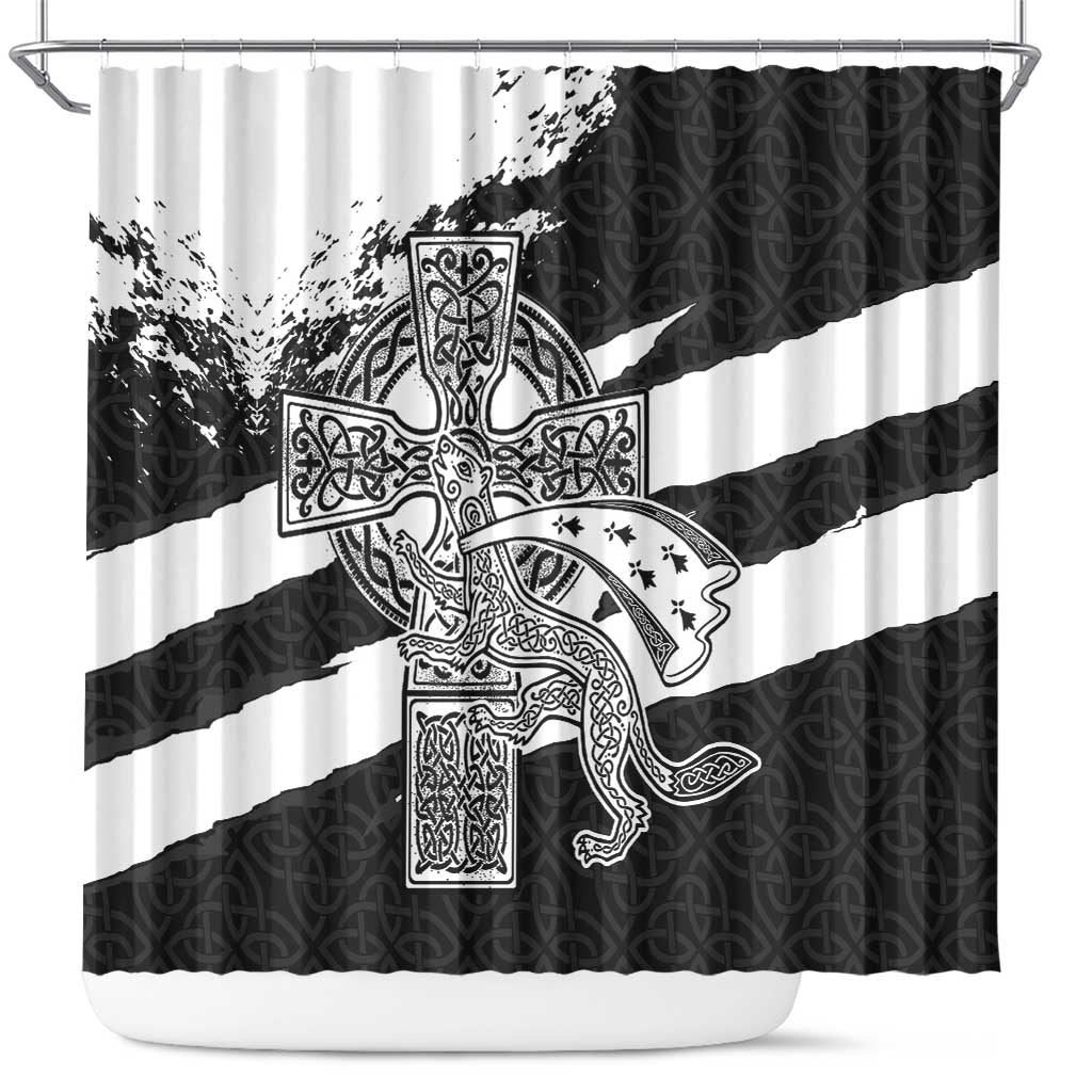Brittany Celtic Cross Shower Curtain Celtic Pattern - Wonder Print Shop