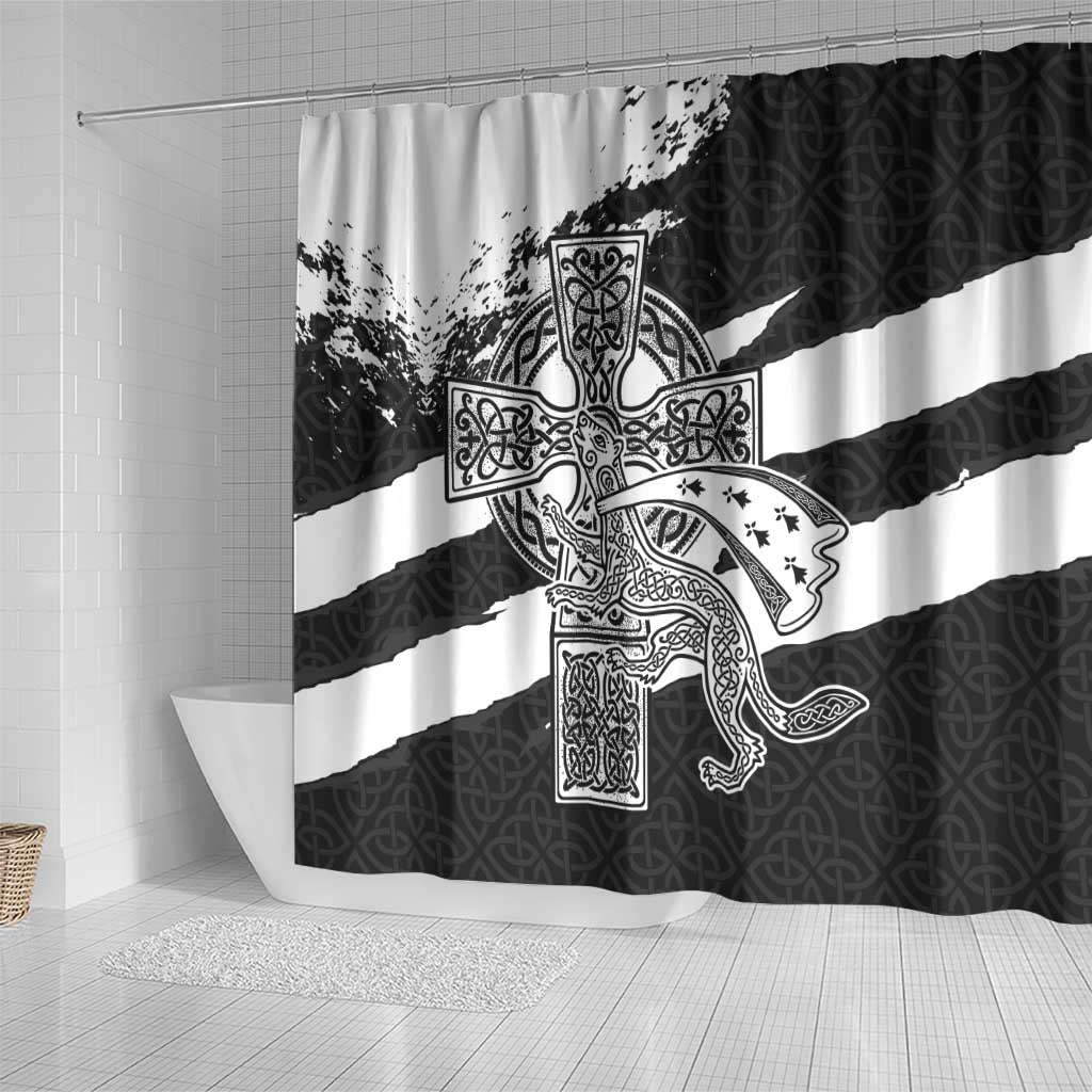 Brittany Celtic Cross Shower Curtain Celtic Pattern - Wonder Print Shop