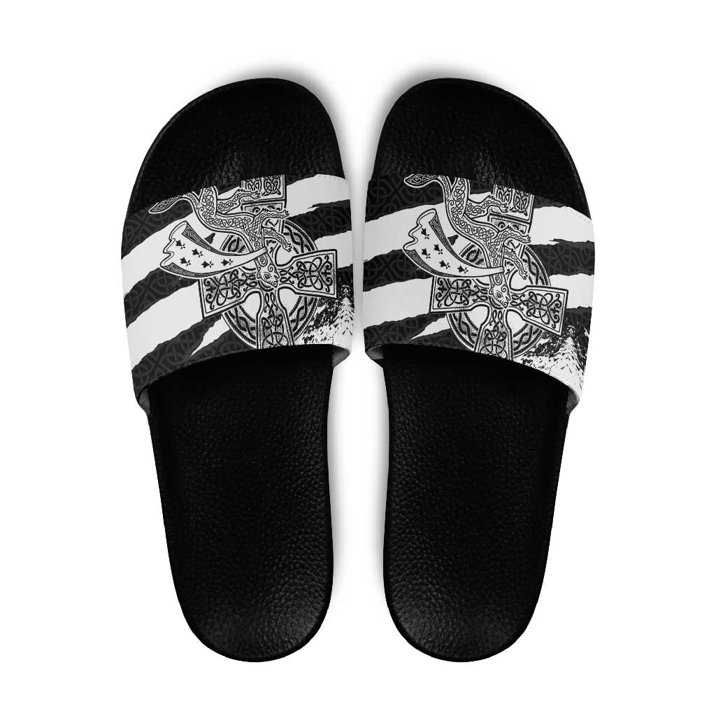 Brittany Celtic Cross Slide Sandals Celtic Pattern - Wonder Print Shop