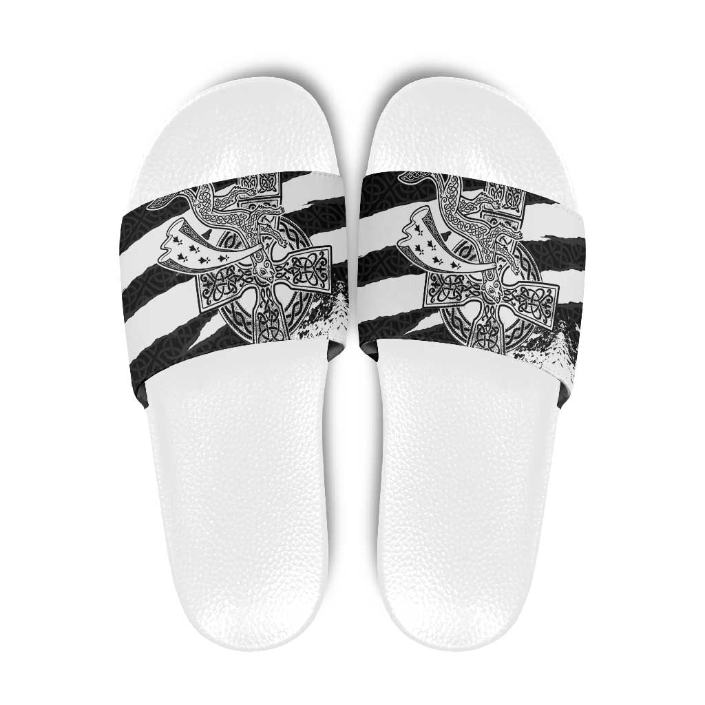 Brittany Celtic Cross Slide Sandals Celtic Pattern - Wonder Print Shop