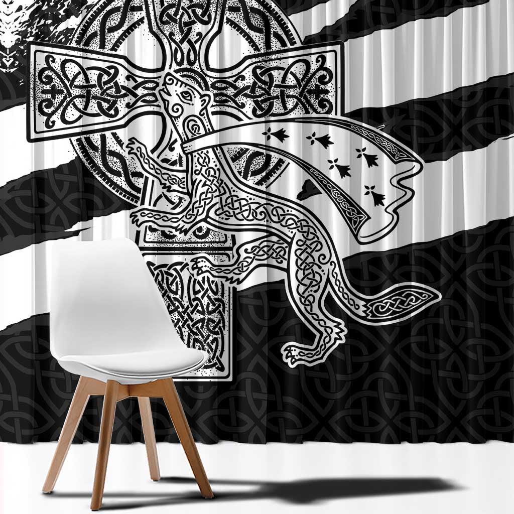 Brittany Celtic Cross Window Curtain Celtic Pattern - Wonder Print Shop