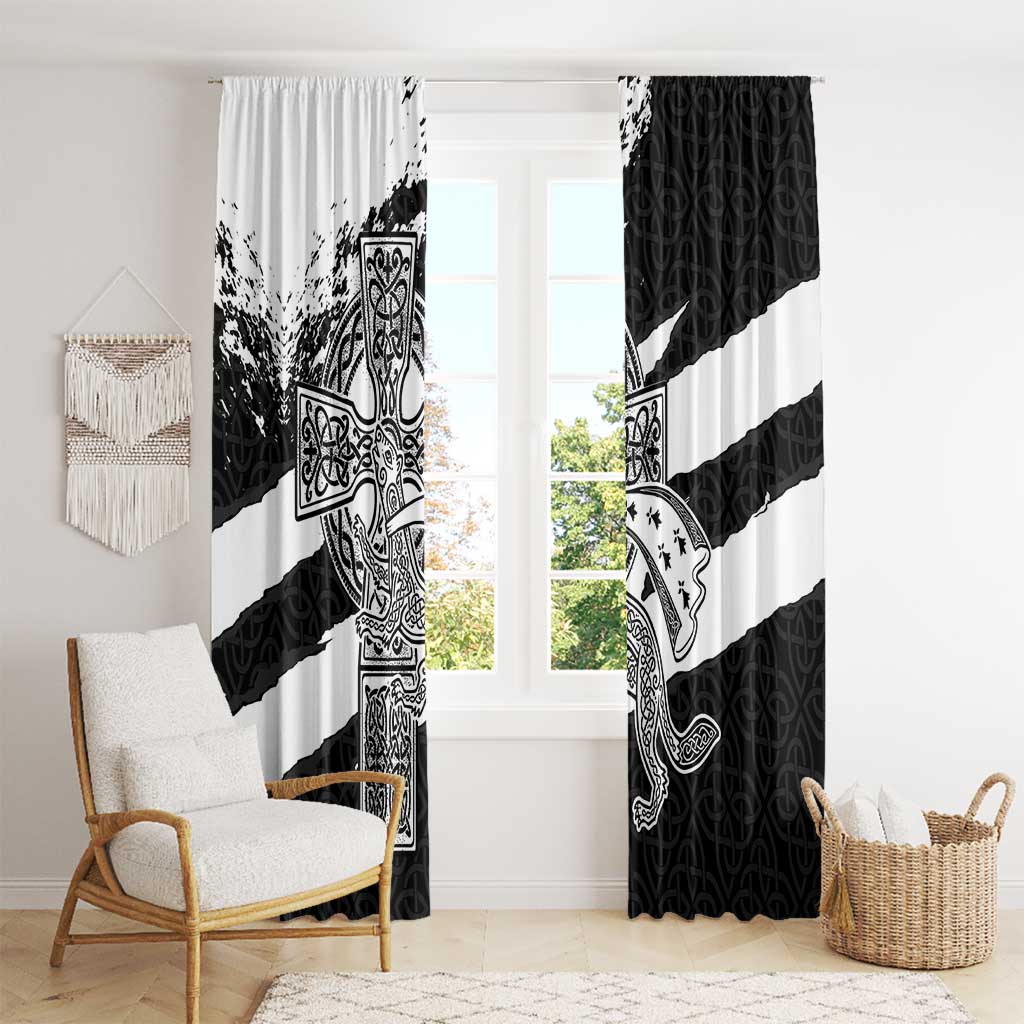 Brittany Celtic Cross Window Curtain Celtic Pattern - Wonder Print Shop